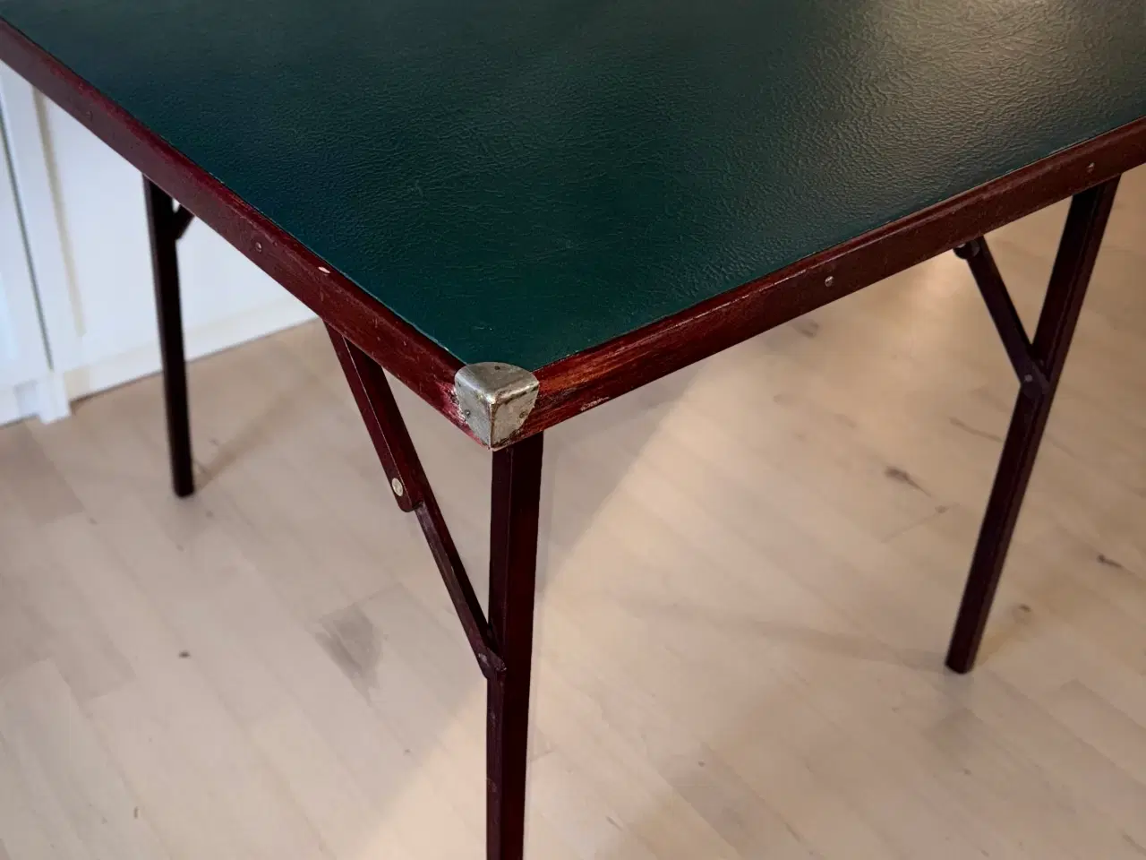 Billede 3 - Klassisk vintage foldbart spille/bridgebord – grøn