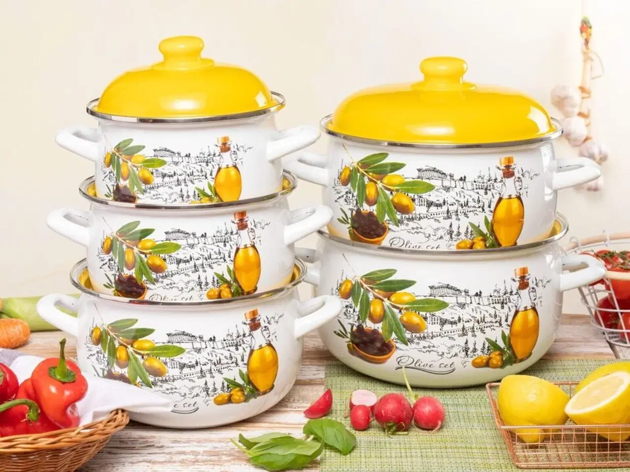 Billede 1 - 10 dele grydesæt.