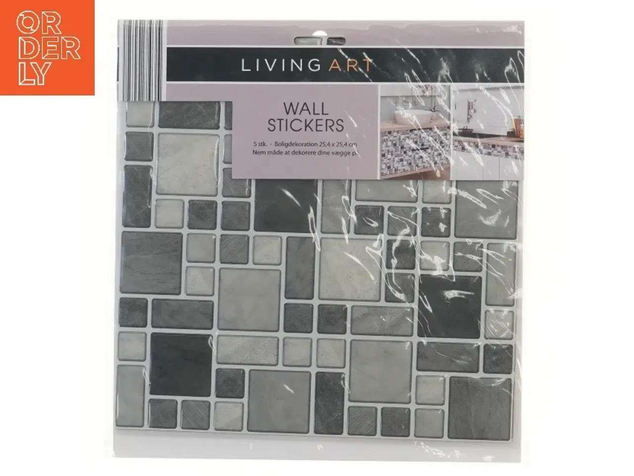 Billede 1 - Vægmosaik stickers fra Living Art (str. 5 stk 25,4x25,4 cm)
