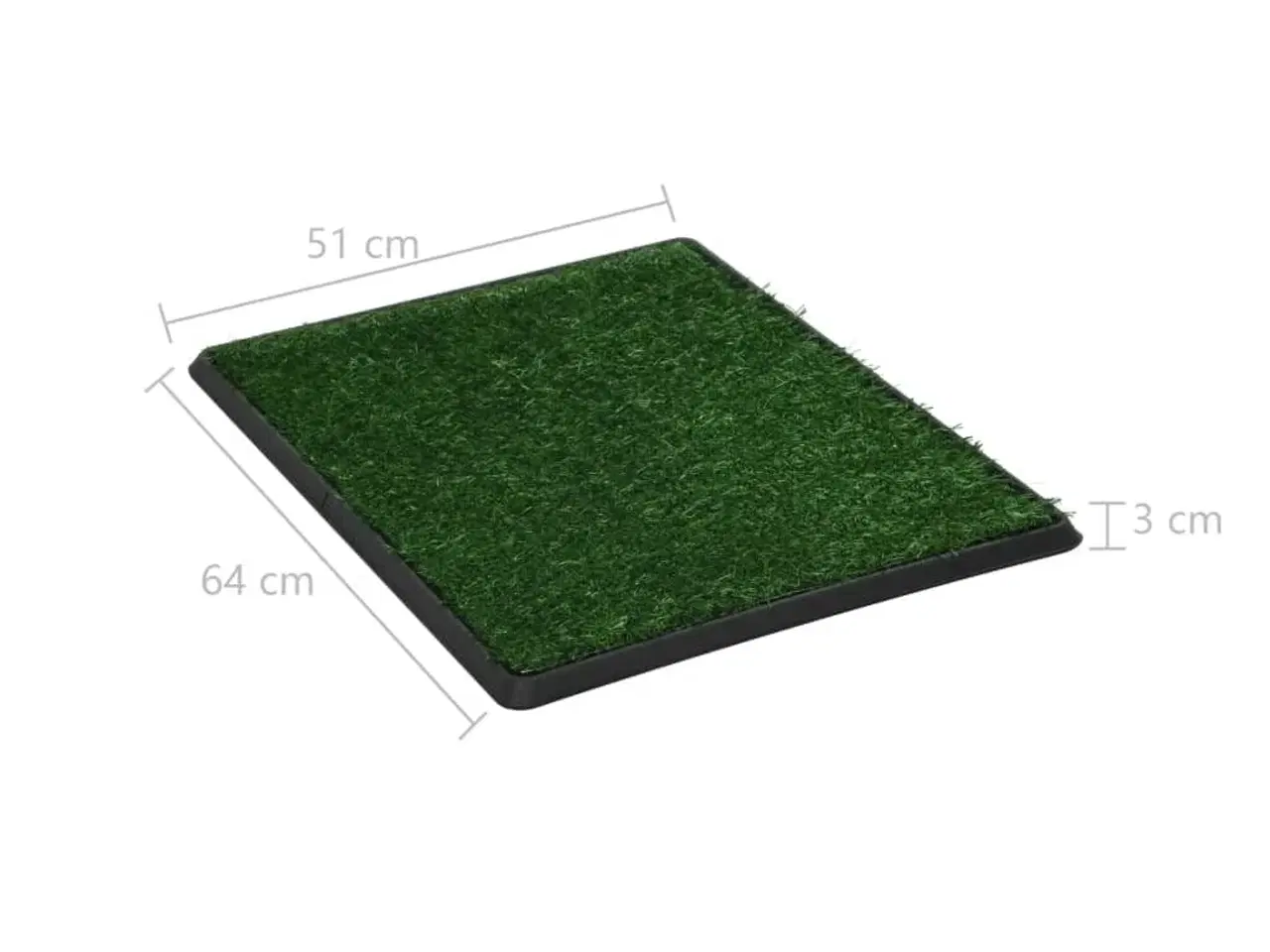 Billede 9 - Kæledyrstoilet med bakke og kunstgræs 64x51x3 cm grøn