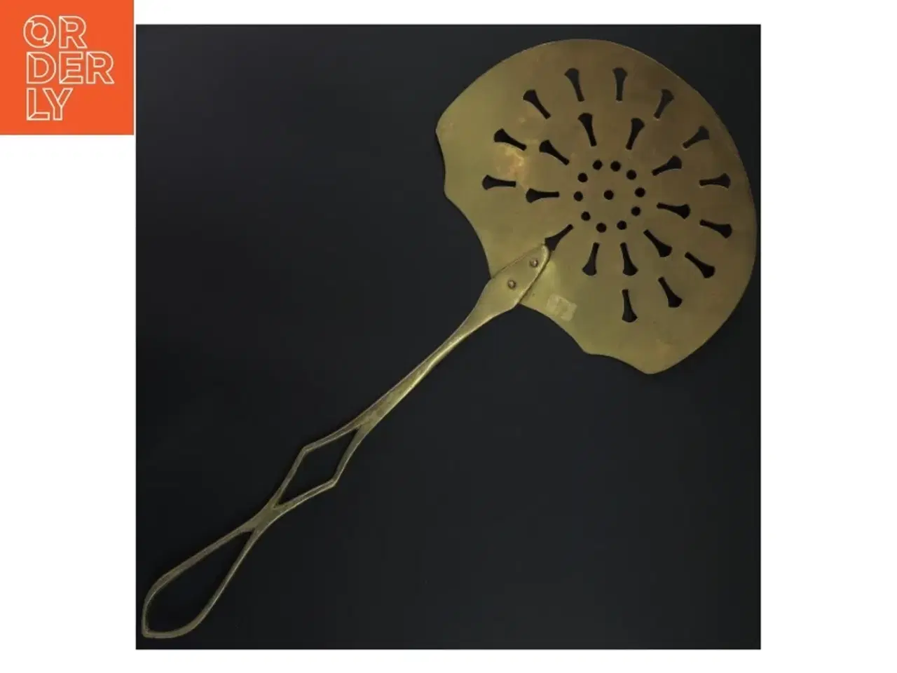Billede 2 - Messing stegeplade med langt håndtag (str. Længde. 47 cm. brede. 21 cm)