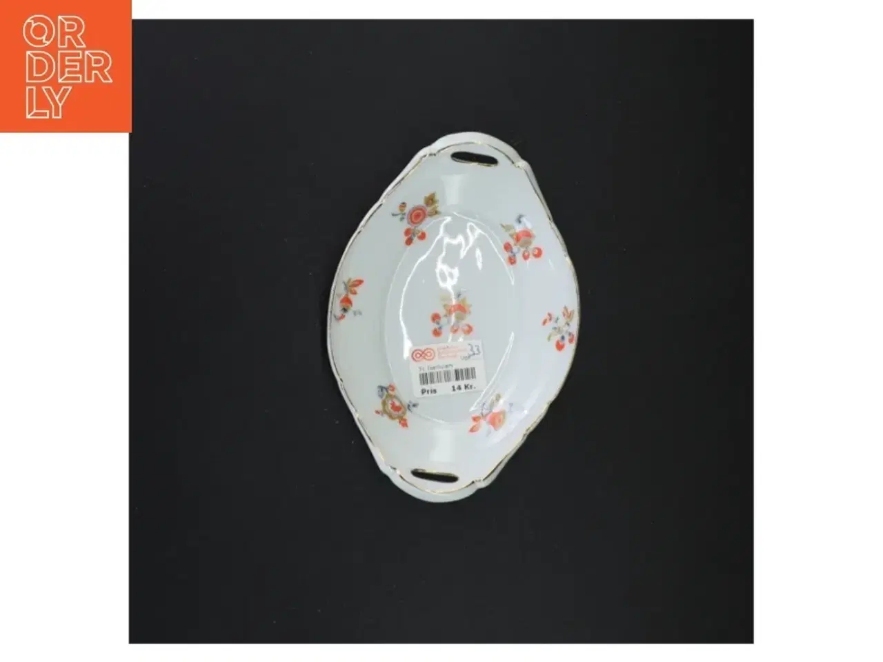 Billede 2 - Porcelænsskål med blomstermotiv fra Victoria (str. 19 x 13 cm)