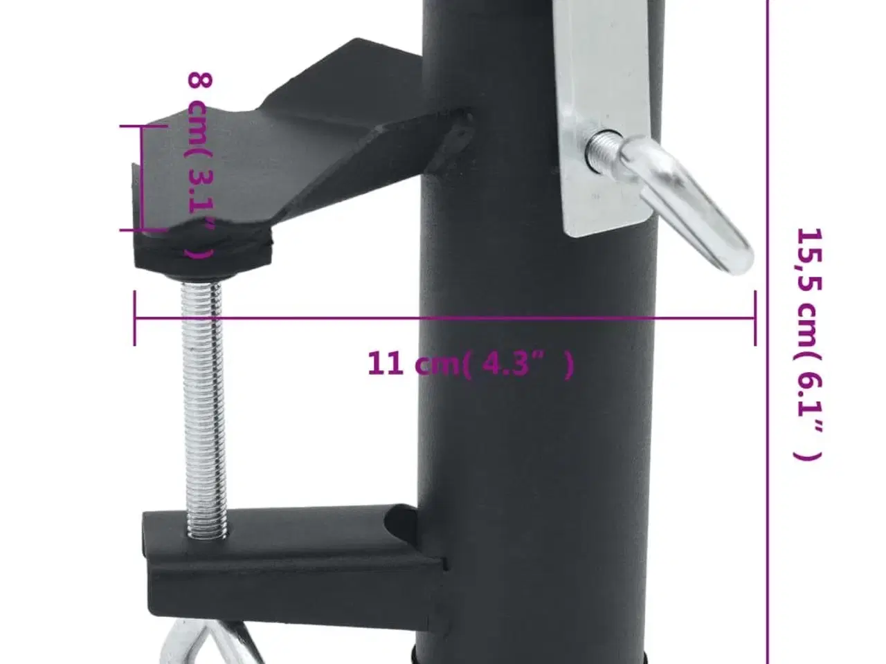 Billede 6 - Parasolbeslag til altan 2 stk. 35-38 mm stål