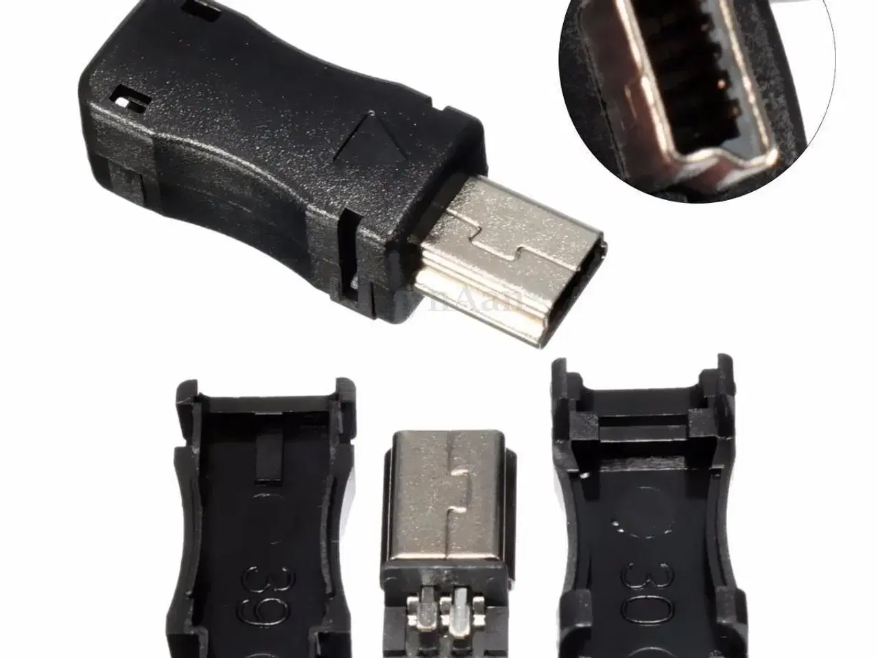 Billede 6 - Mini-USB han-stik type B med plastik hus