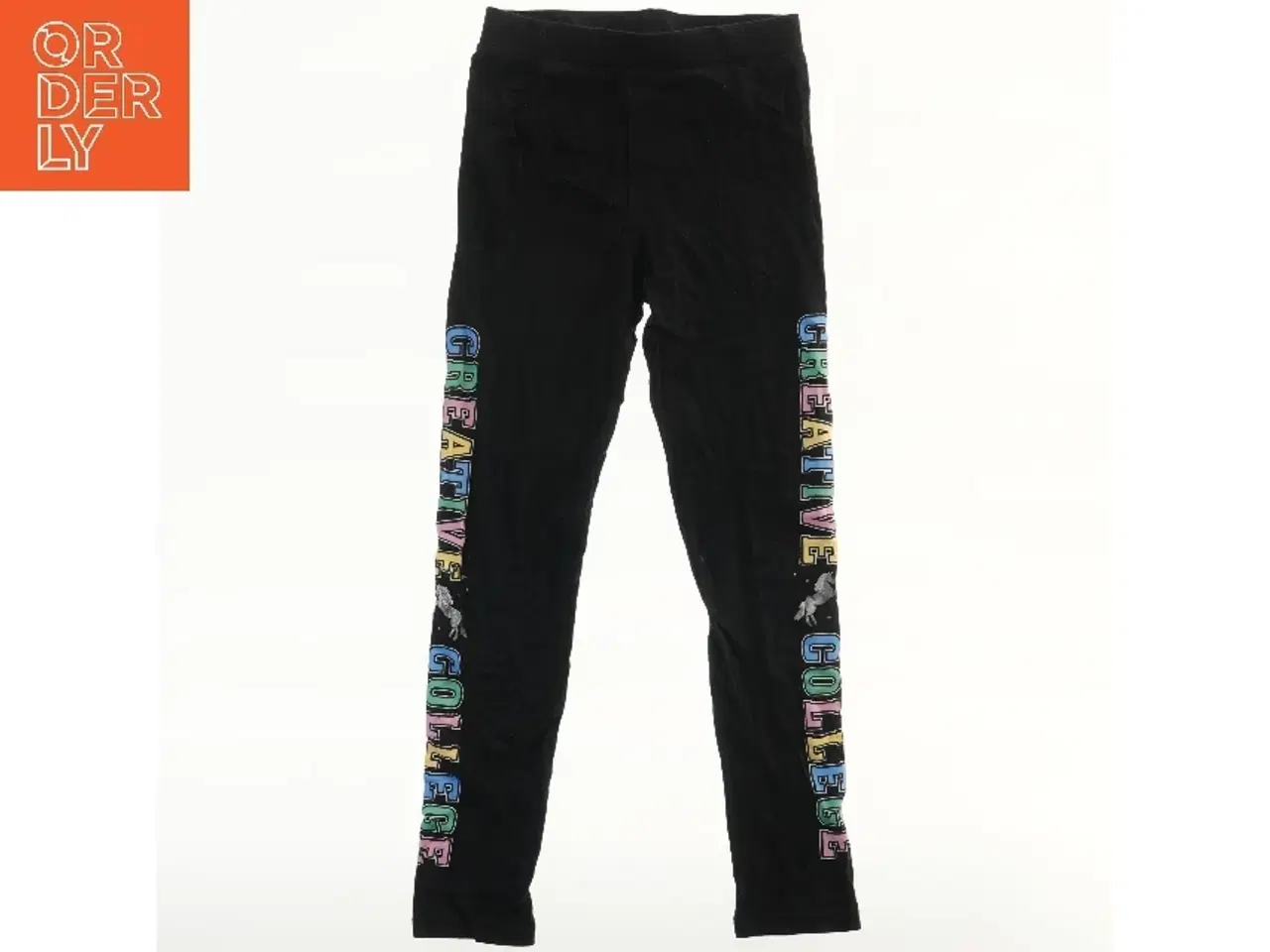 Billede 2 - Sort leggings med tekst fra H&M (str. 140)