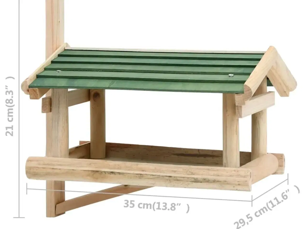 Billede 7 - Fuglefoderhus 35x29,5x21 cm massivt træ
