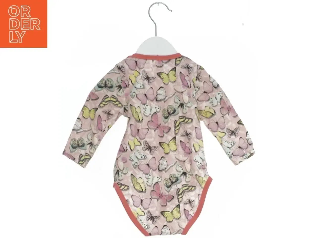 Billede 2 - Langærmet bodystocking med sommerfugletryk fra Me Too (str. 68)