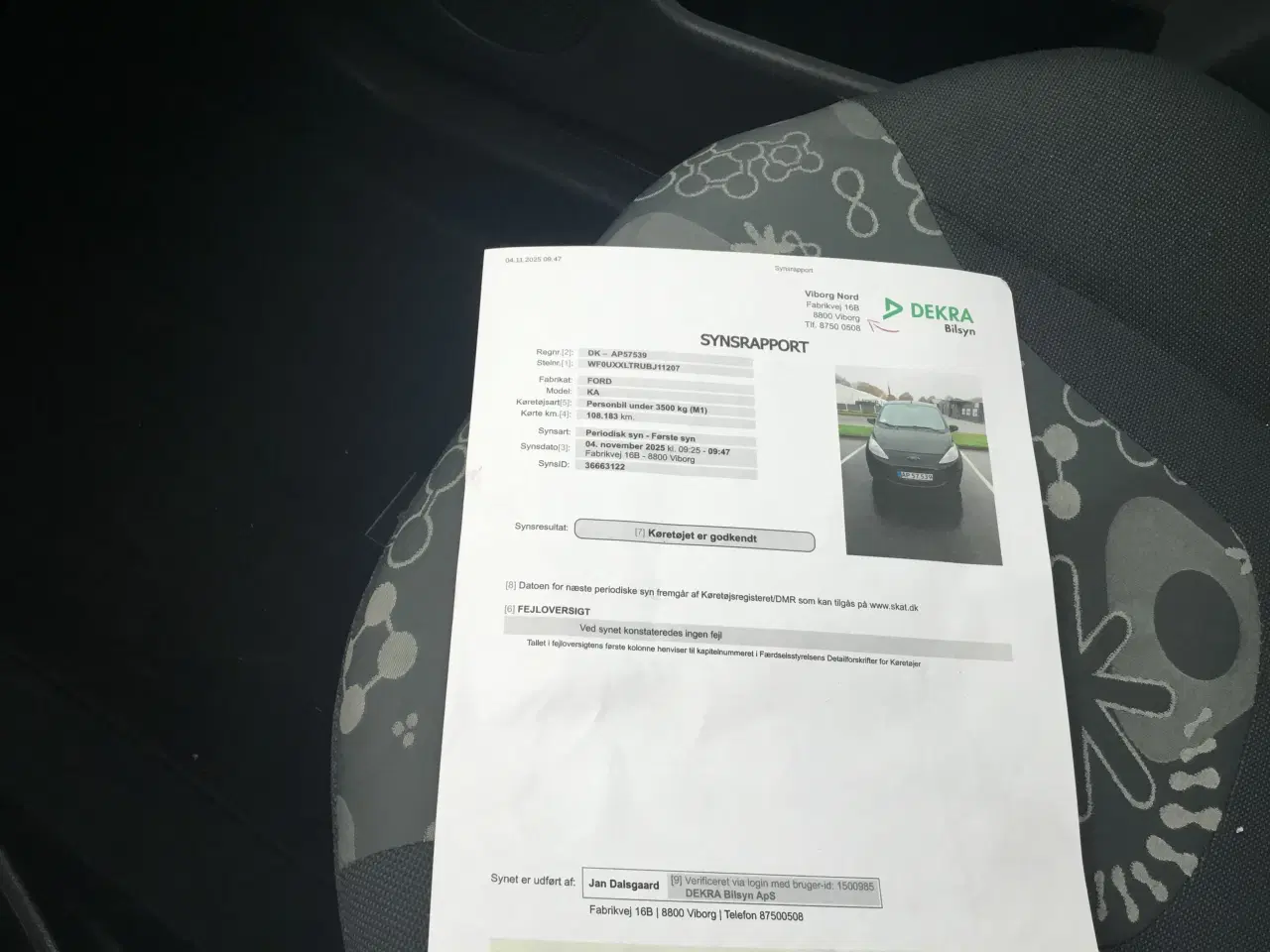 Billede 8 - Ford ka 1,2 nysynet 04-11-2025 sommer/ vinterhjul