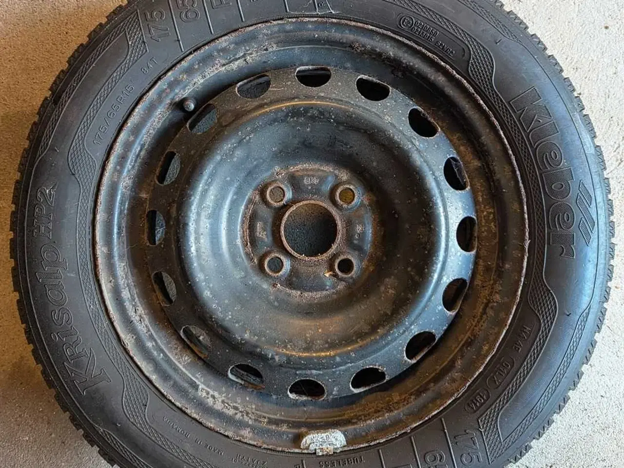 Billede 1 - 4 Vinterdæk på stålfælge 