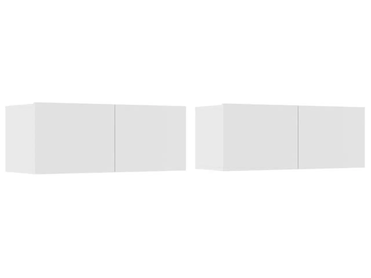 Billede 2 - Tv-skabe 2 stk. 80x30x30 cm konstrueret træ hvid