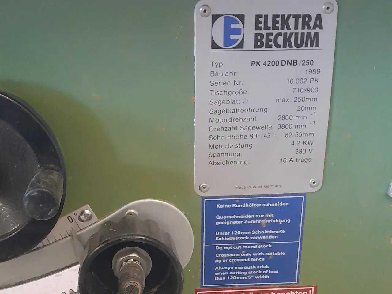 Billede 5 - Bordrundsav Electra Beckum