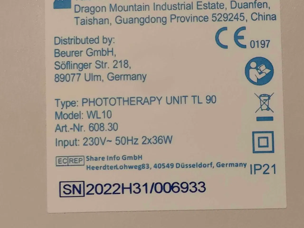 Billede 2 - Luxlamoe eller lysterapi lampe