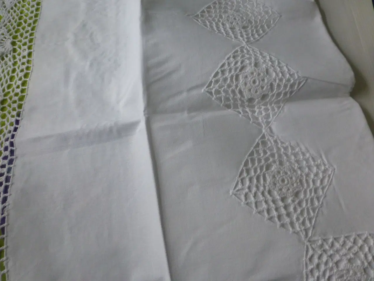 Billede 4 - Dug Bomuld M/Blonder 130+170 