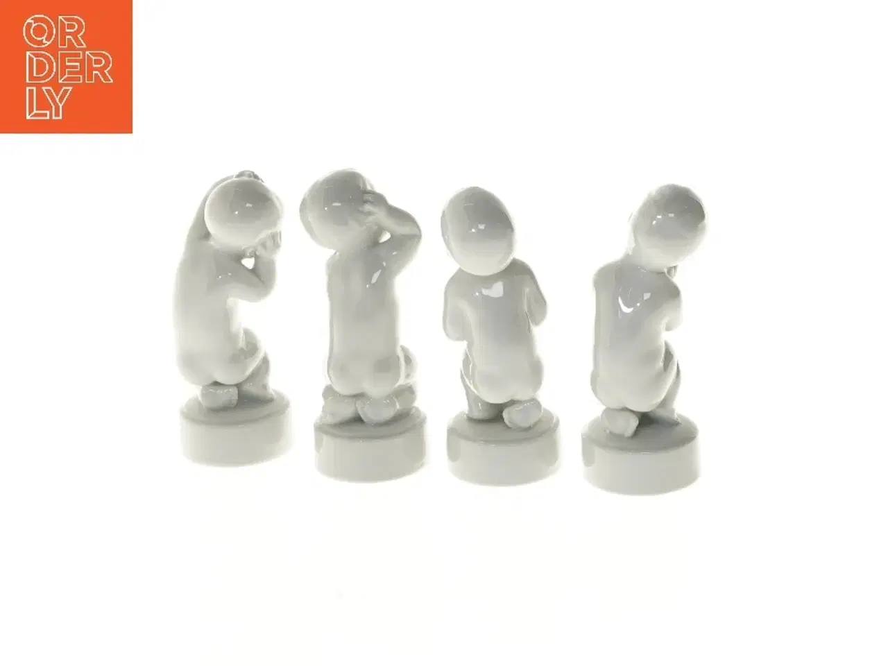 Billede 4 - Porcelænsfigurer af de fire piner (str. 11,5 cm) fra B&G