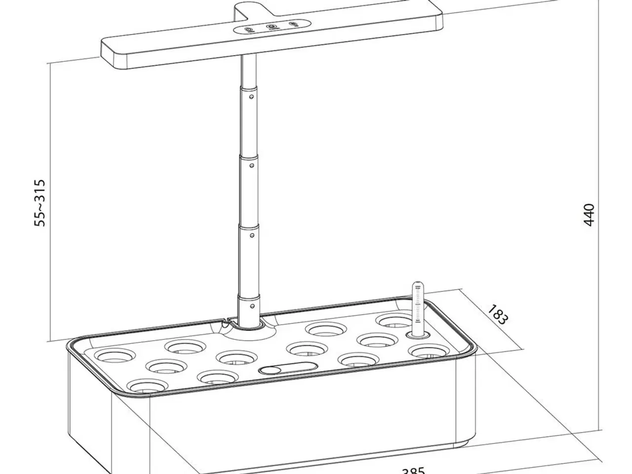 Billede 11 - Smart indendørs dyrkningssystem – GreenBlue, 4 l, 12 planter, fuldspektrum LED