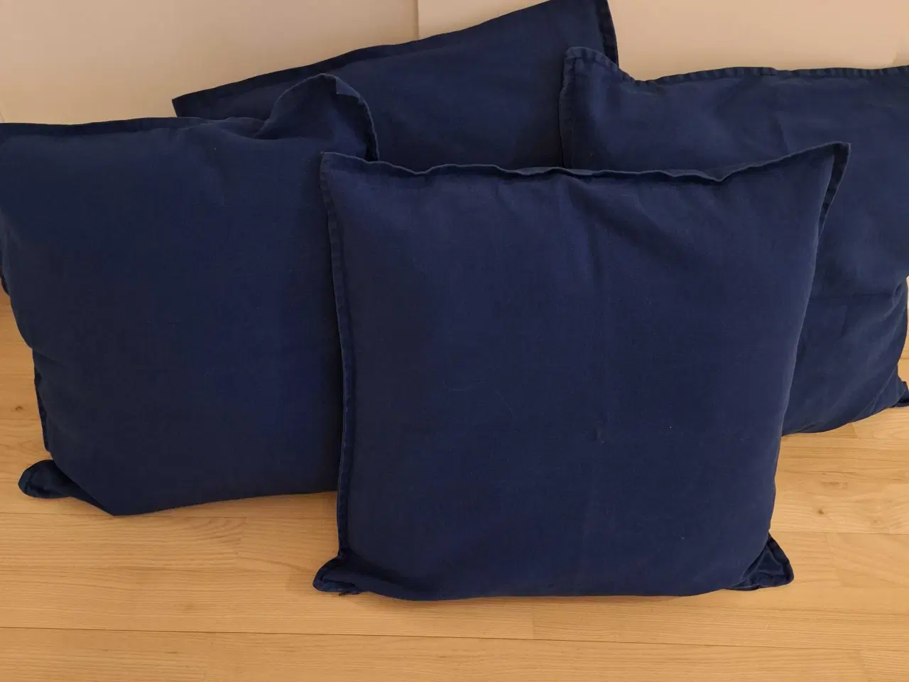 Billede 1 - 4 blå sofapuder 