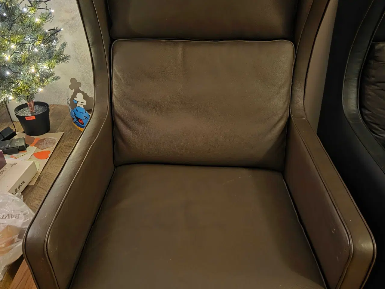 Billede 3 - Boston lænestol i brunt læder