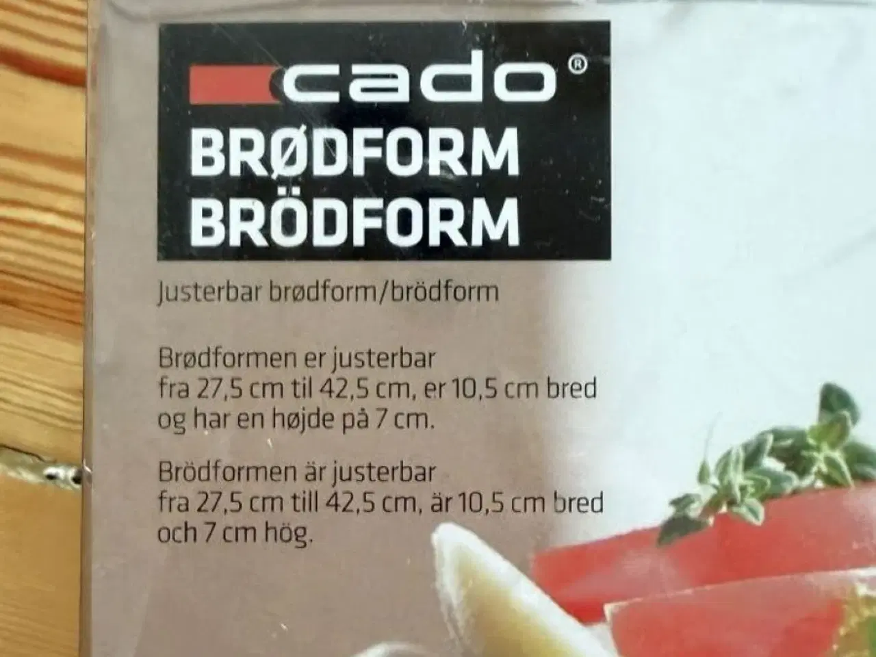 Billede 2 - Brødform med justerbar 40længde. Helt ny.