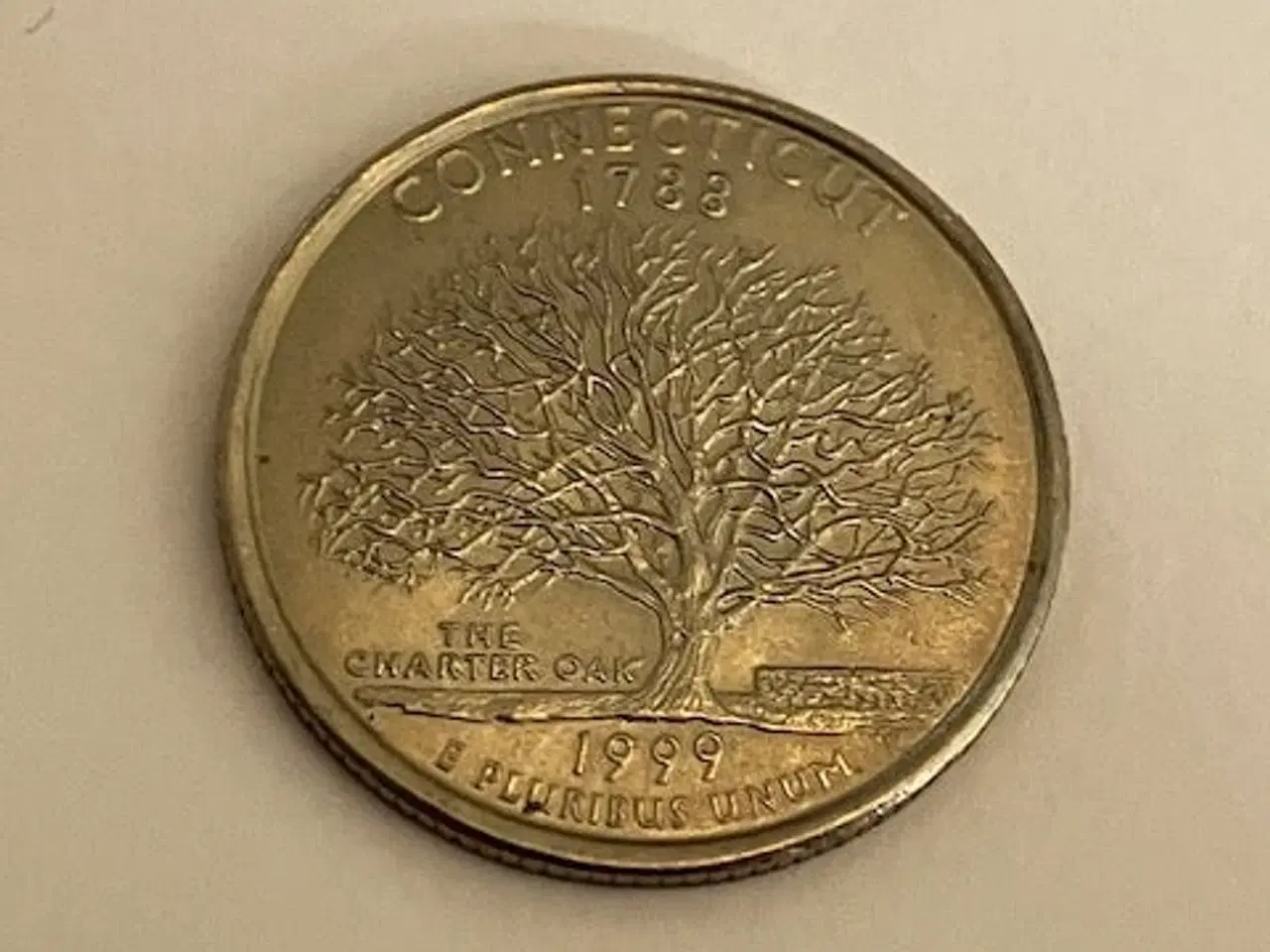 Billede 1 - Quarter Dollar 1999 Connecticut USA