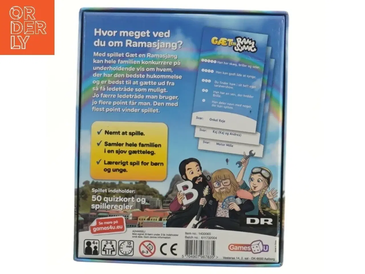 Billede 2 - Gæt en Ramasjang brætspil fra Games4U (str. 17x14 cm)