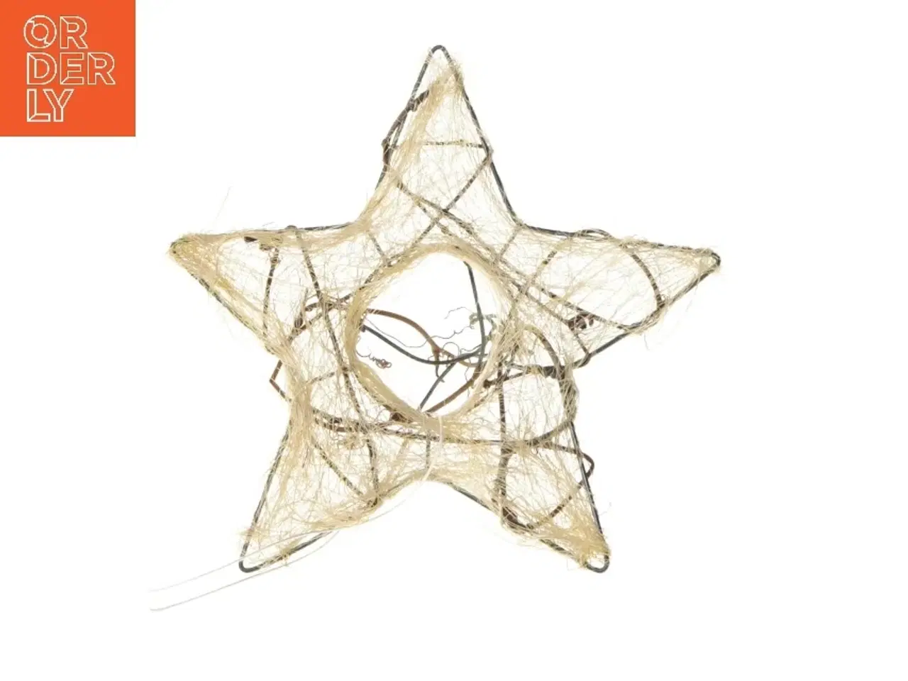 Billede 2 - Dekorativ stjerne lavet af tråd (str. 15,5 cm)