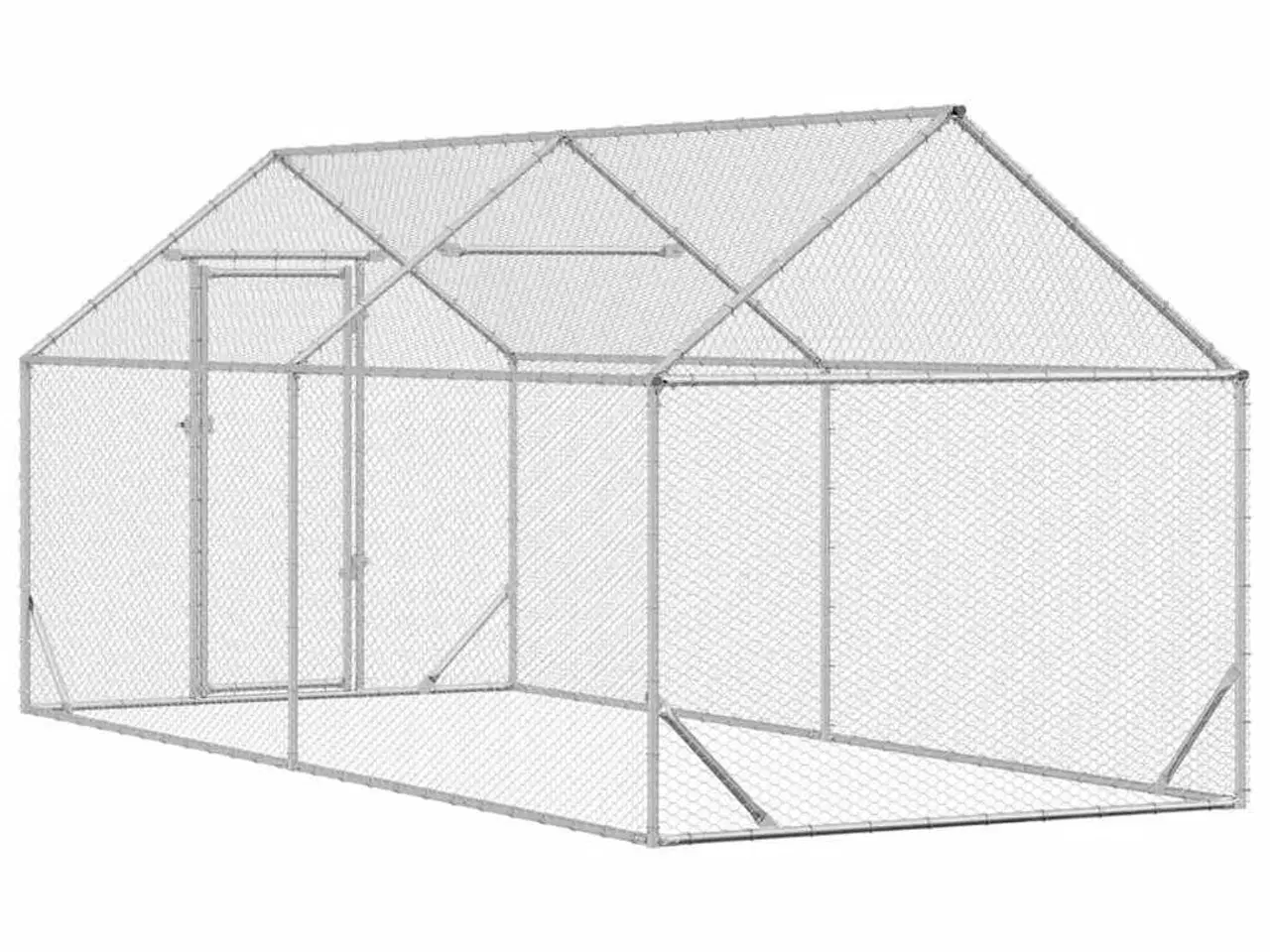 Billede 6 - Hønsebur Sølv 400x170x177cm Galvaniseret stål