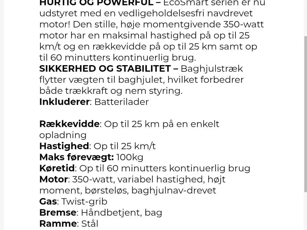 Billede 4 - Razor Ecosmart Sup El-Scooter 350W 20 Km Rækkevidd