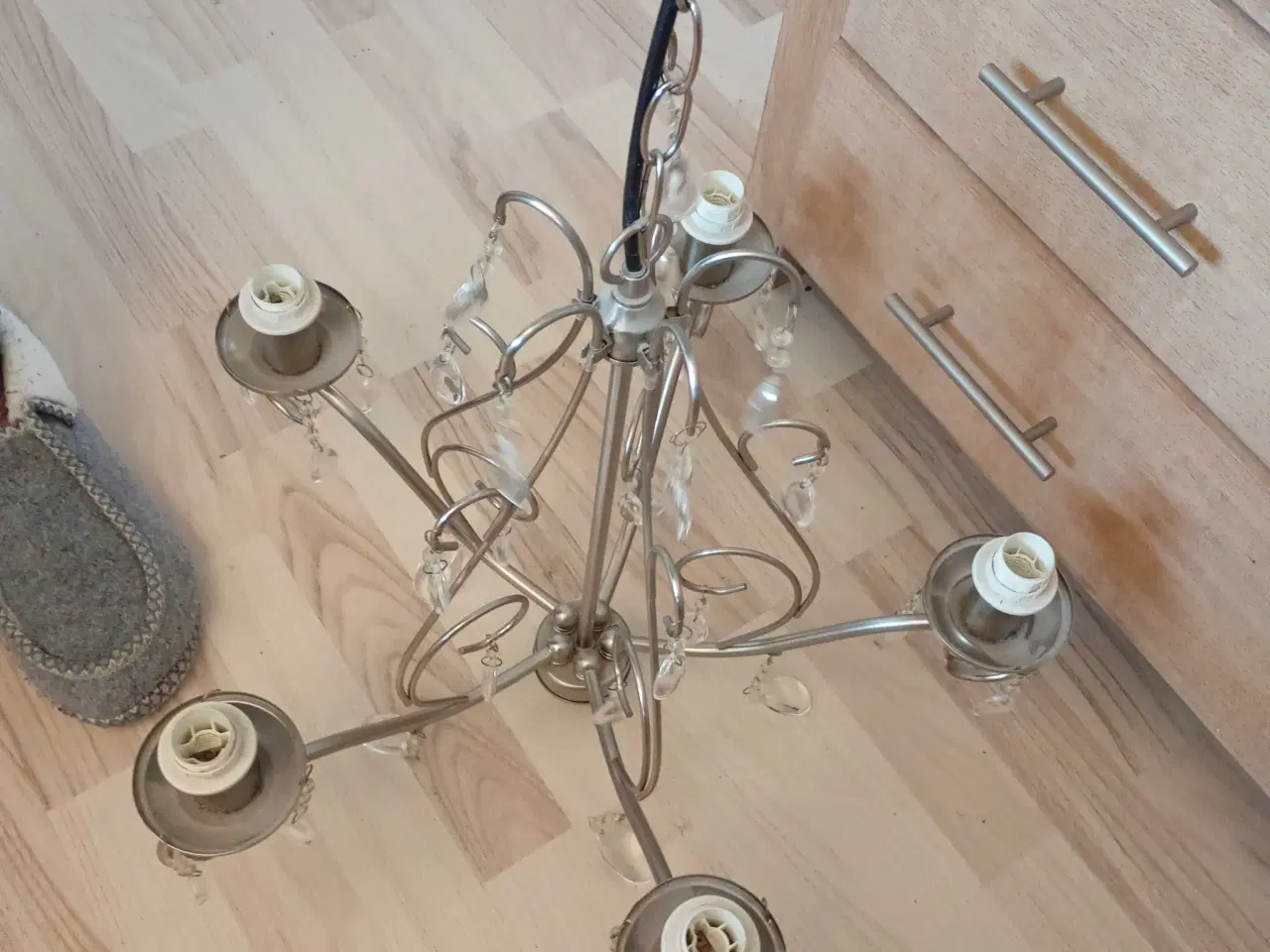 Billede 3 - Metal lampe med 5 pærer 