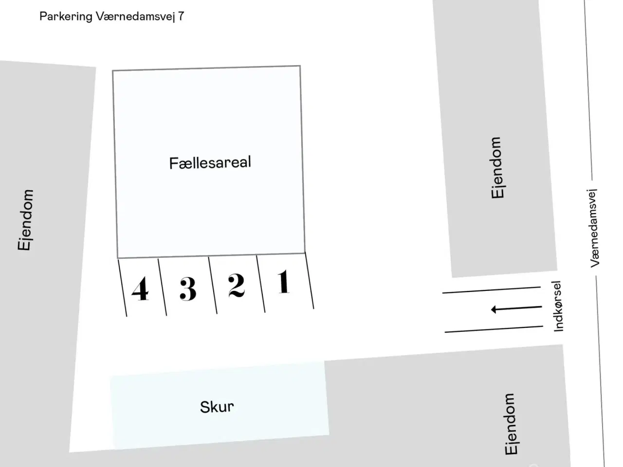 Billede 14 - P-plads 4 på Værnedamsvej – gård med portadgang