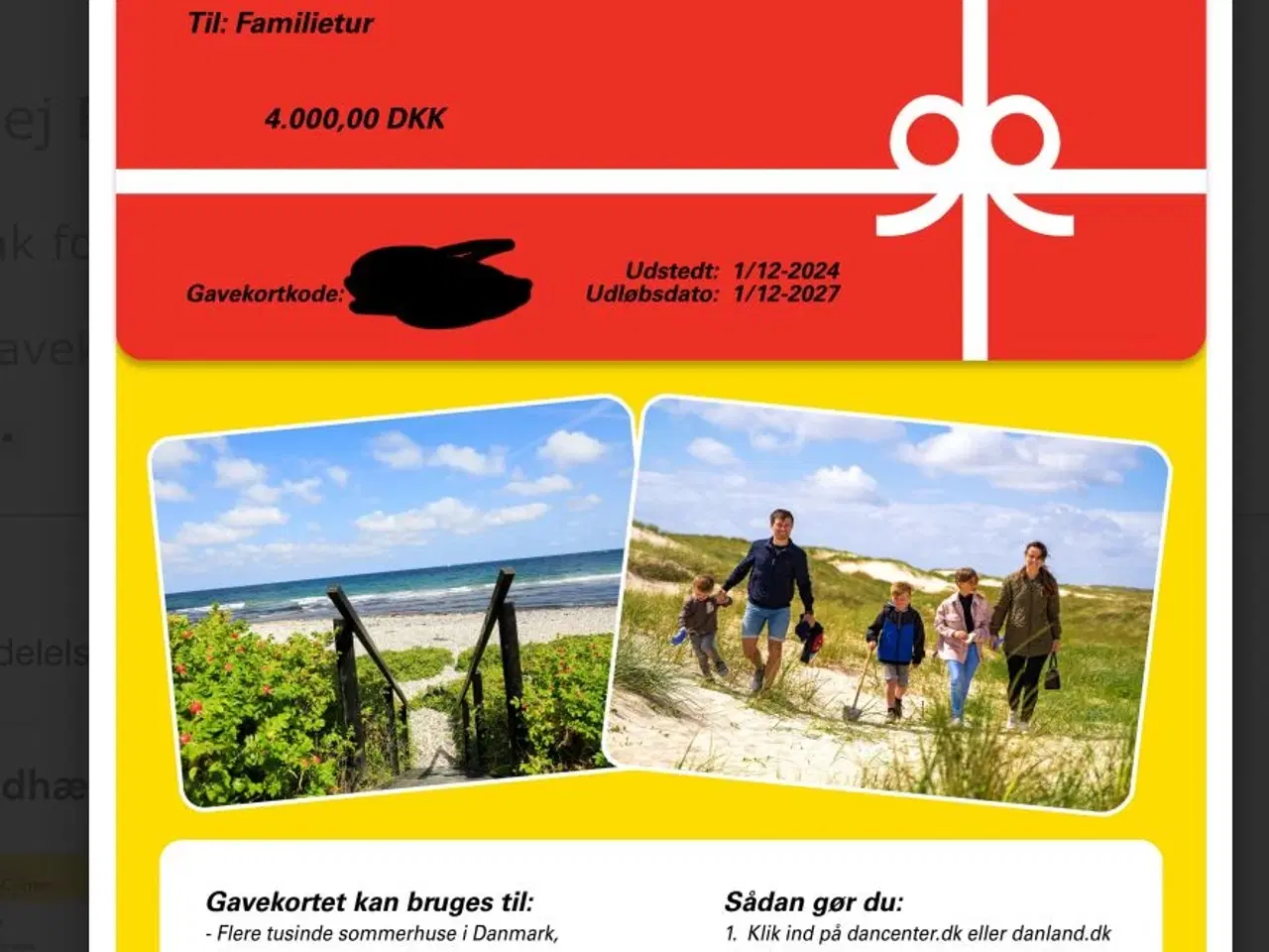 Billede 1 - DANCENTER Gavekort på 4.000,- kr.