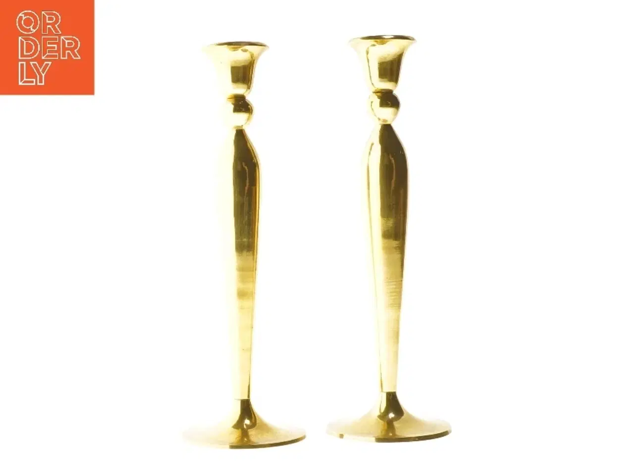 Billede 1 - Messing lysestager (str. 25,5 cm)