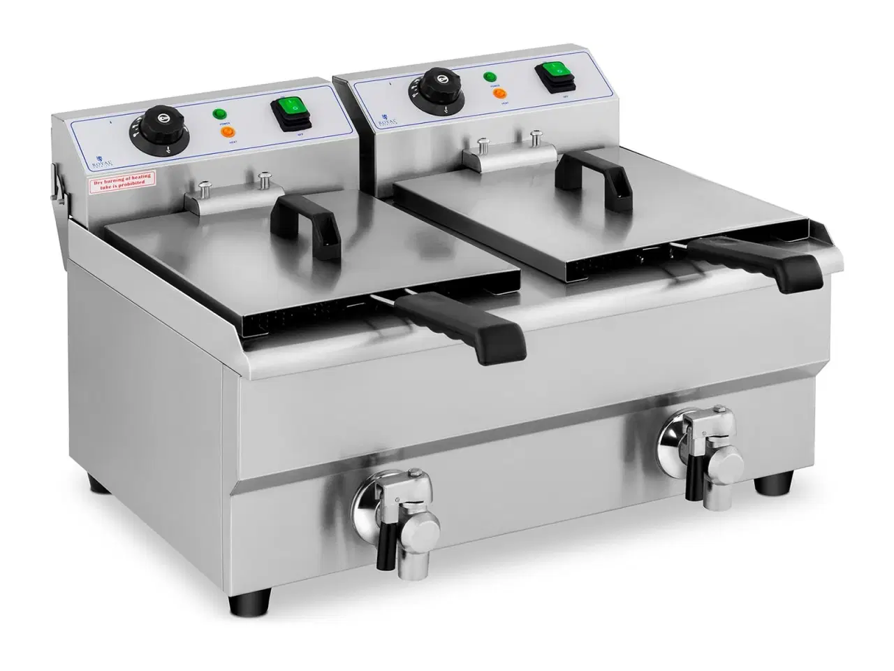 Billede 2 - Dobbelt Frituregryde 2x 10 Liter – med afløbshane