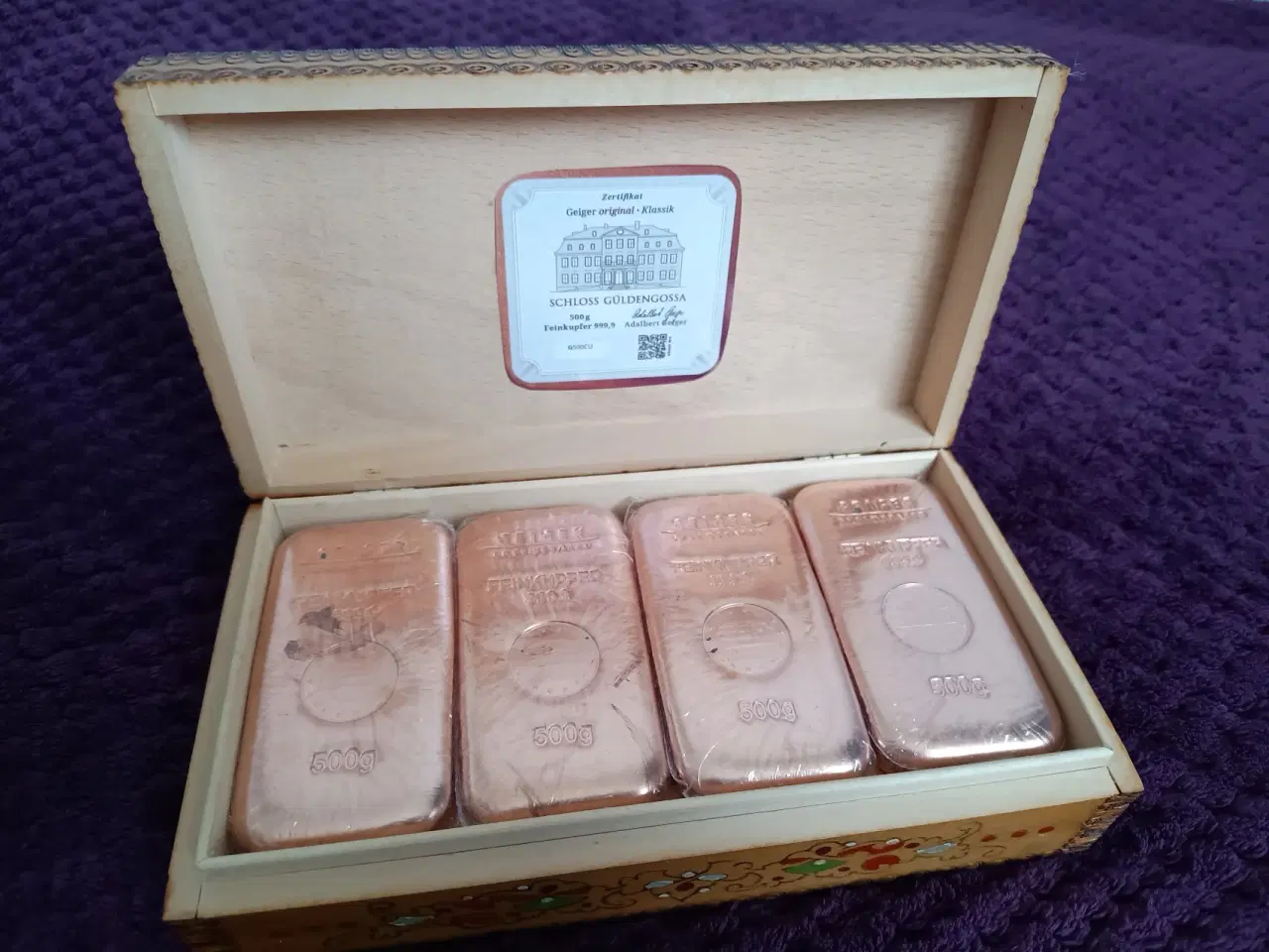 Billede 1 - 2 kg kobberbarre i gaveæske