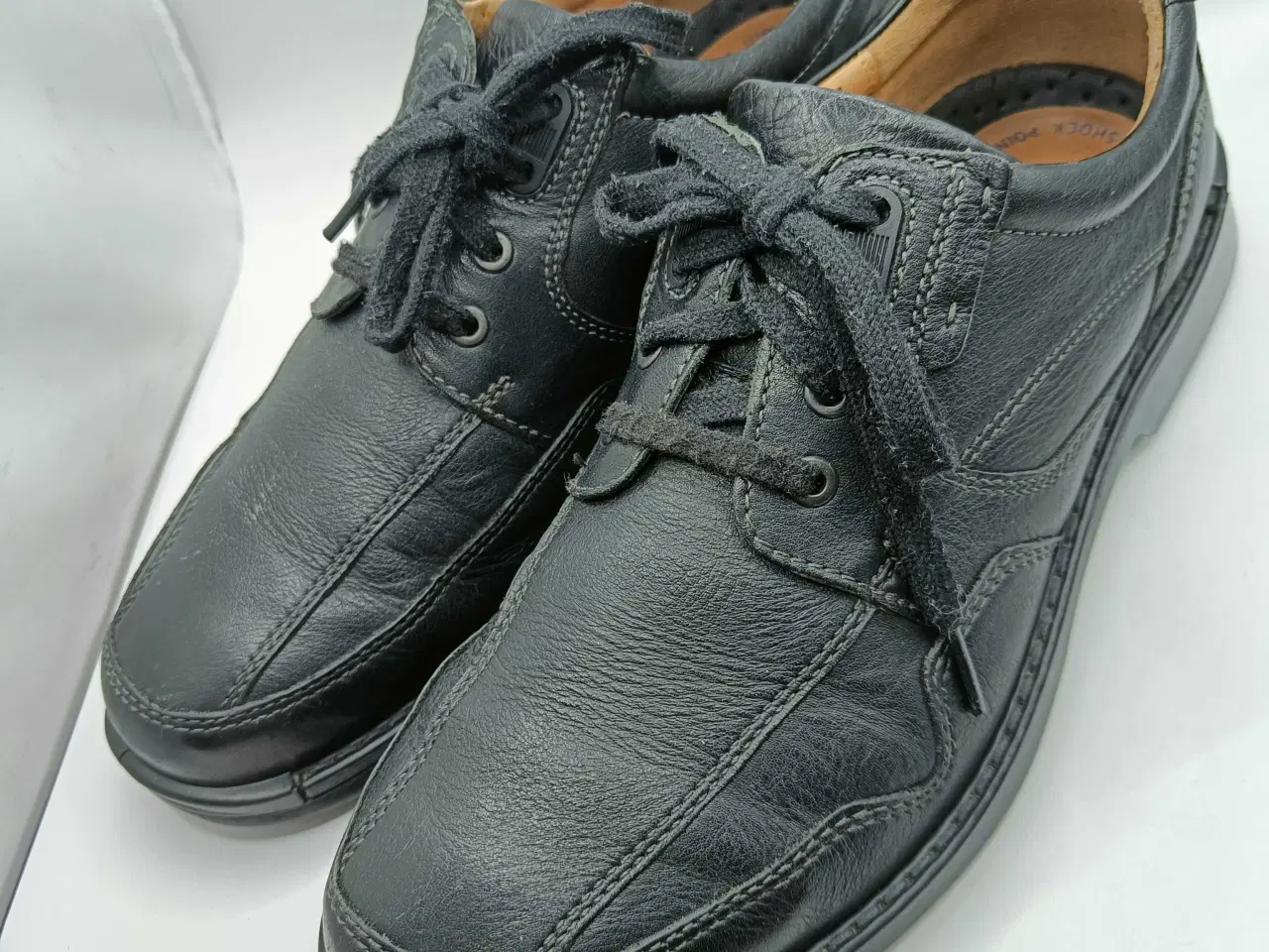 Billede 9 - Ecco sort læder sko 45str