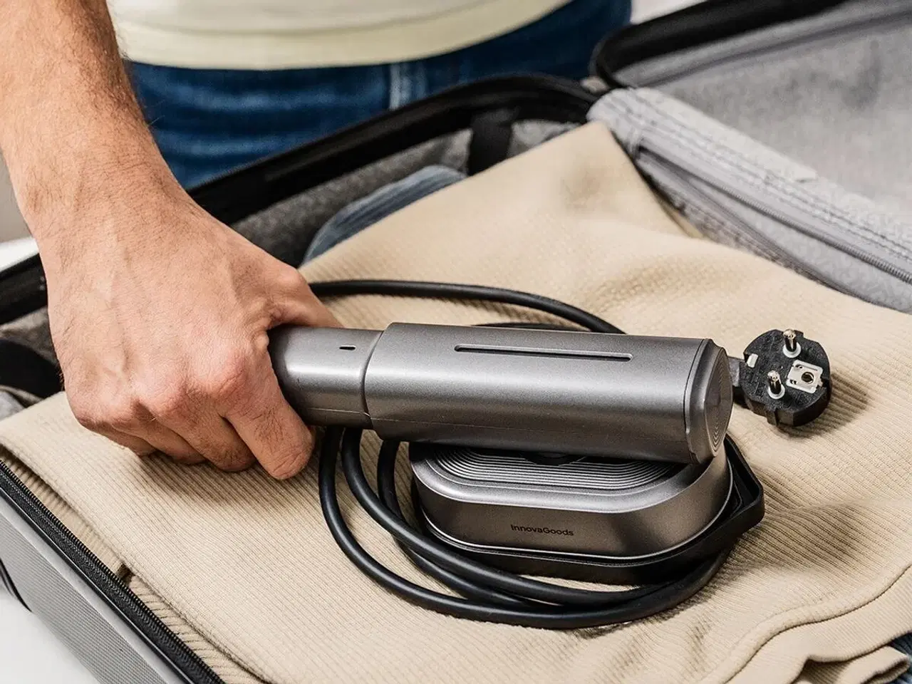 Billede 6 - Vaoron 2-i-1 rejse-dampstrygejern, grå