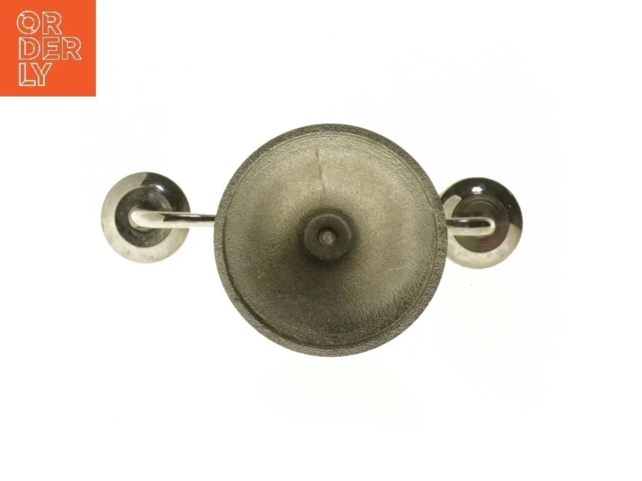 Billede 3 - Trefunkt lysestage i sølvfarvet metal (str. 25x10x23 cm)