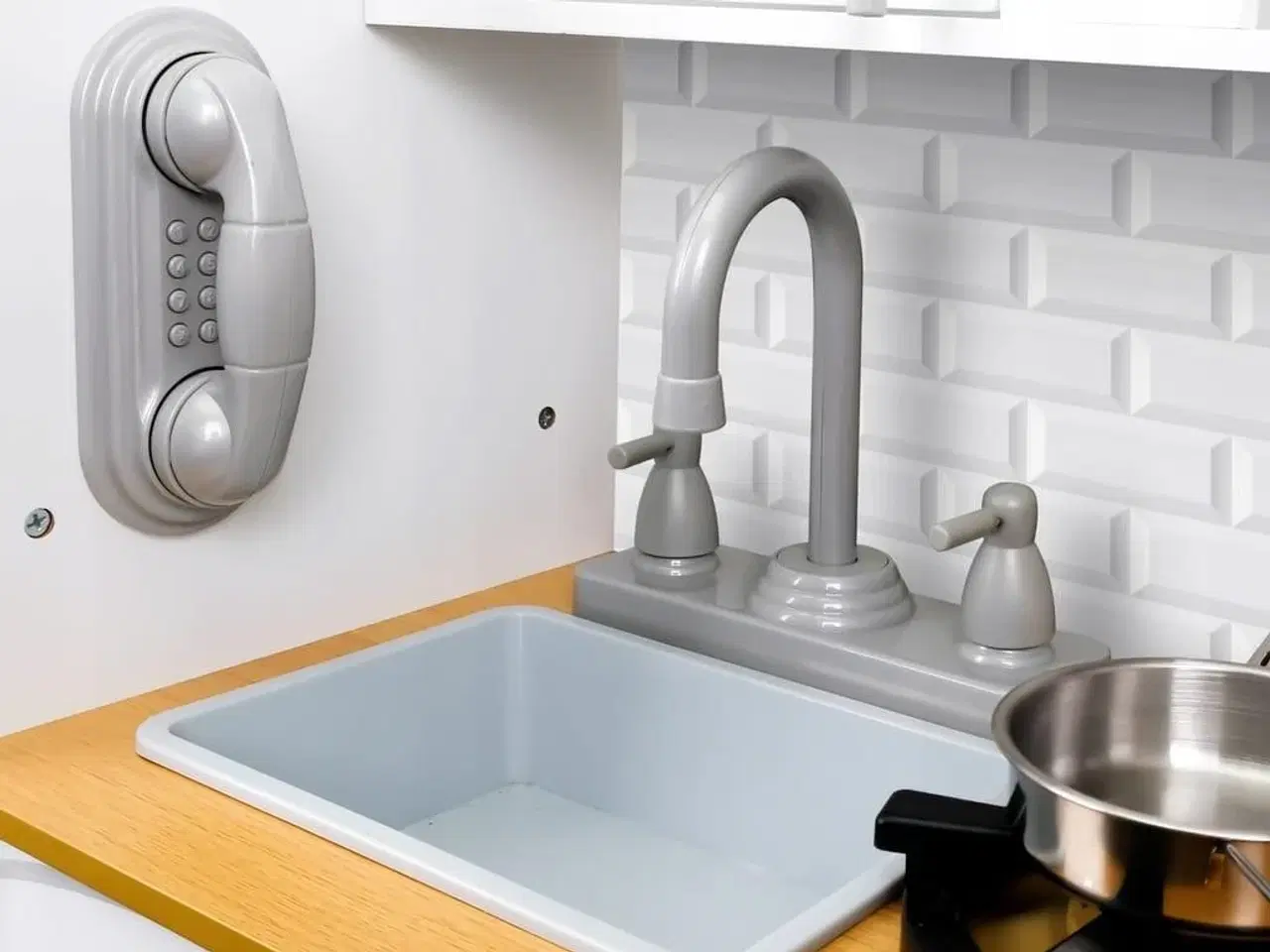 Billede 4 - Legekøkken i træ – PROMIS med tilbehør