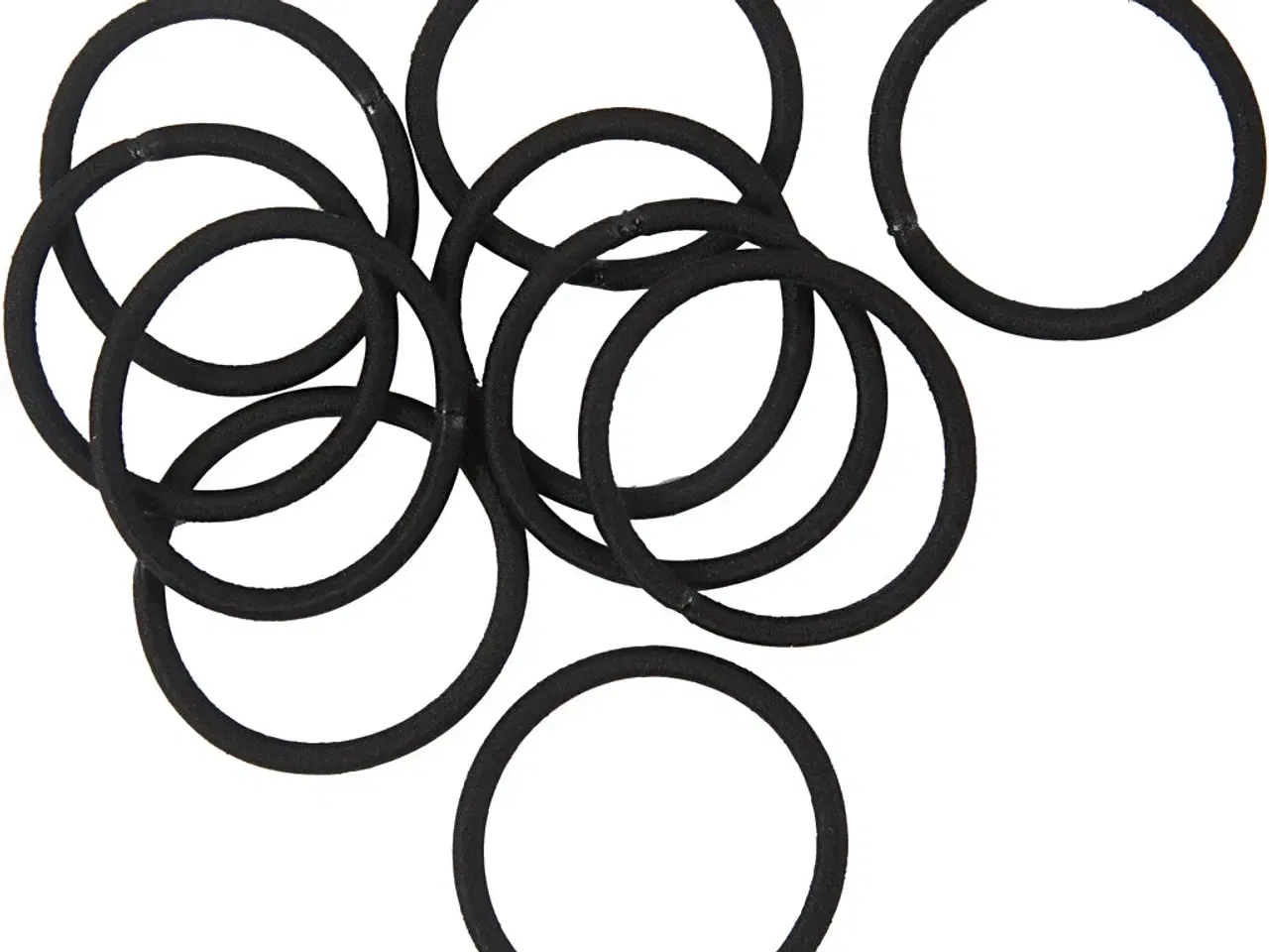 Billede 1 - Sorte hårelastikker 45 mm - 10 stk. til kreative projekter