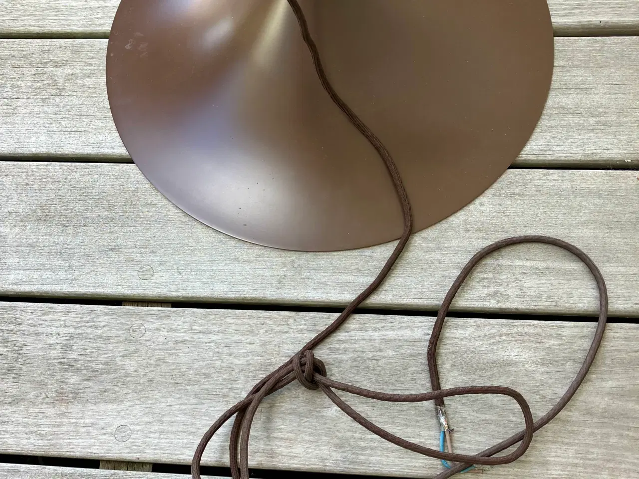 Billede 2 - Brun pendel spisebordslampe metal