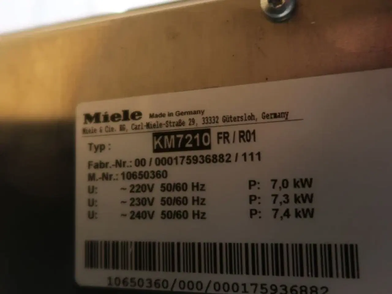 Billede 3 - Induktionskogeplade MIELE KM7210 FR/R01