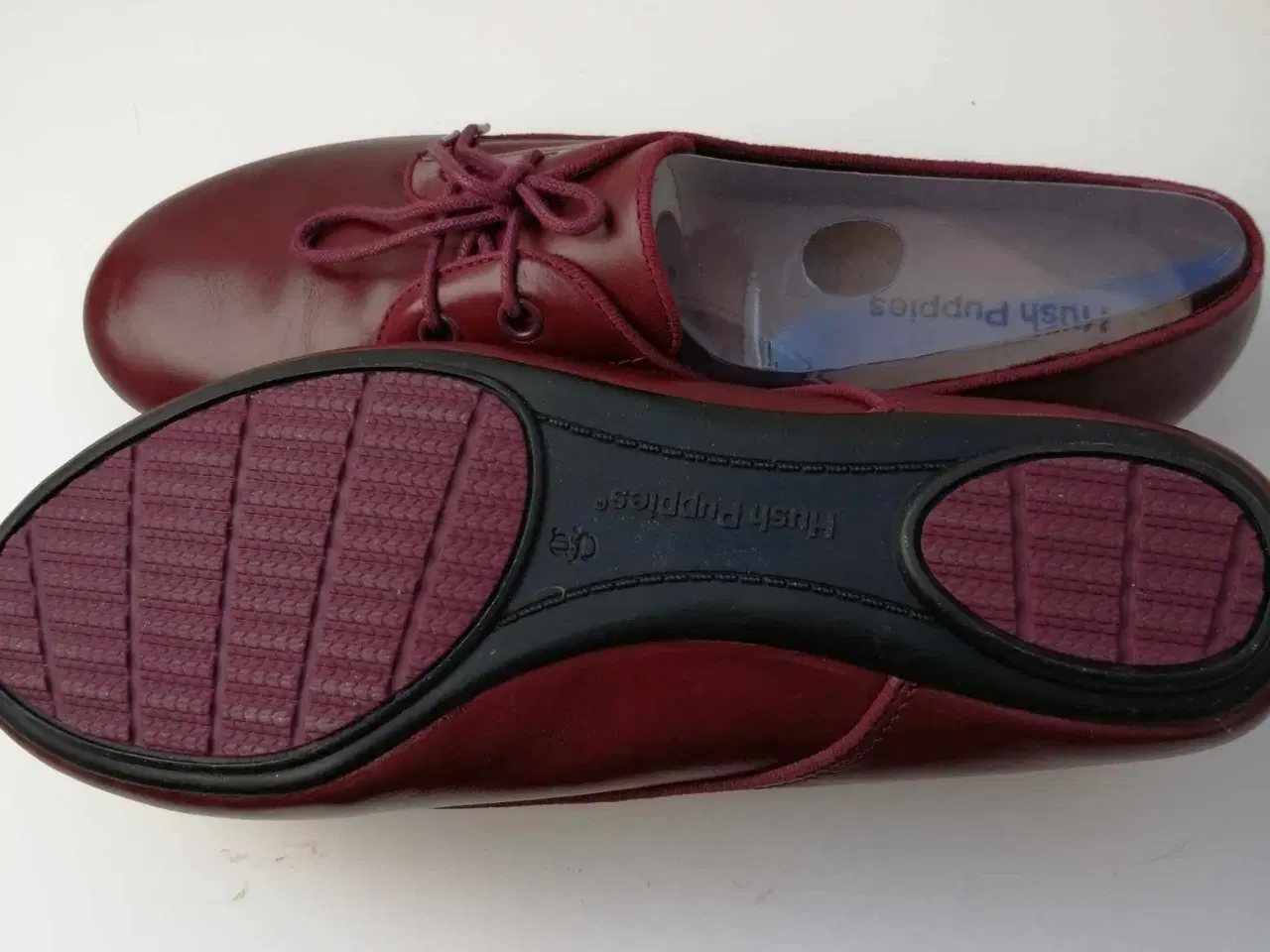 Billede 3 - Hush Puppies Ballerinasko Str. 39 Bordeaux Læder