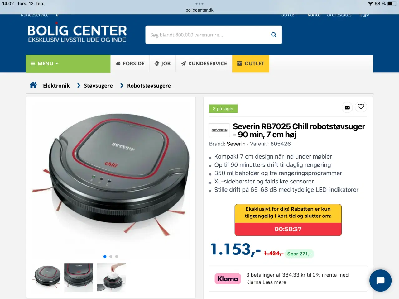 Billede 3 - Severin robotstøvsuger