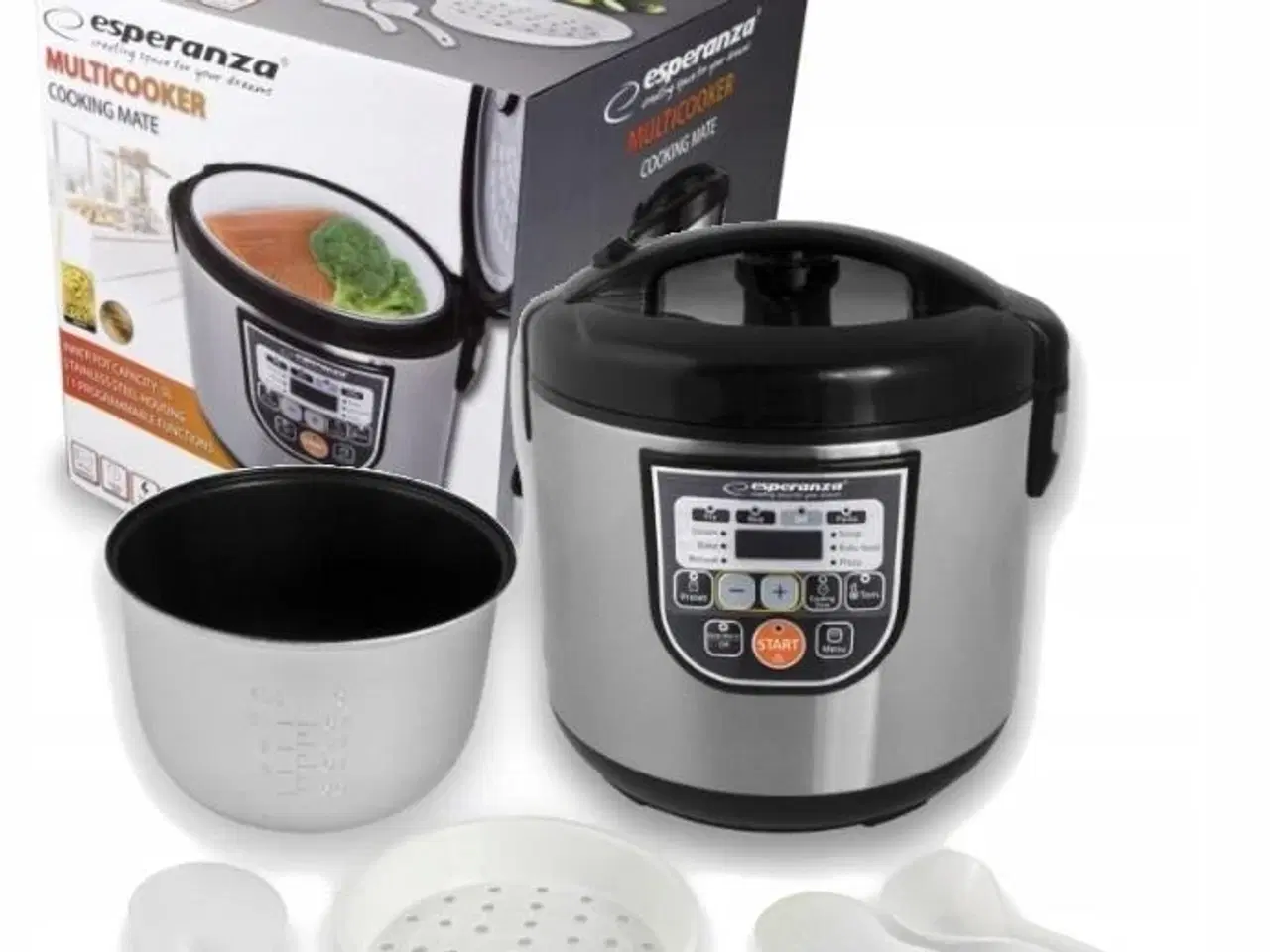 Billede 10 - Multicooker 5 l – Esperanza EKG011, 860 W, sort/rustfrit stål