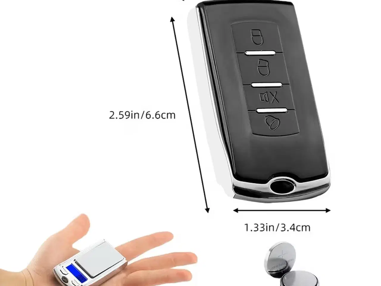 Billede 2 - Møntvægt 200g/0,01g inkl. batteri