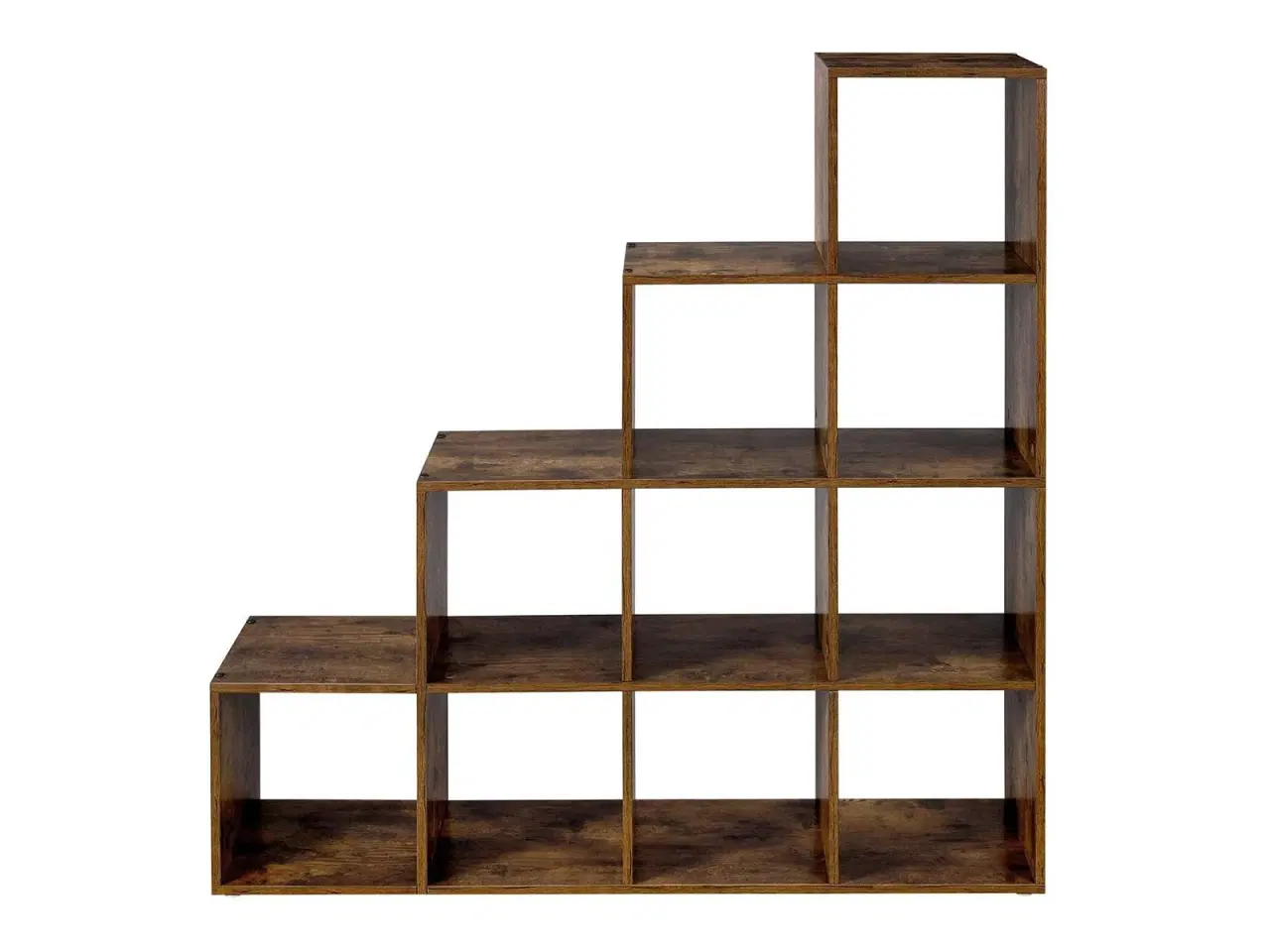 Billede 2 - Bogreol kuber 10-rums rumdeler, fritstående, rustik brun 129,5 × 29 × 129,5 cm