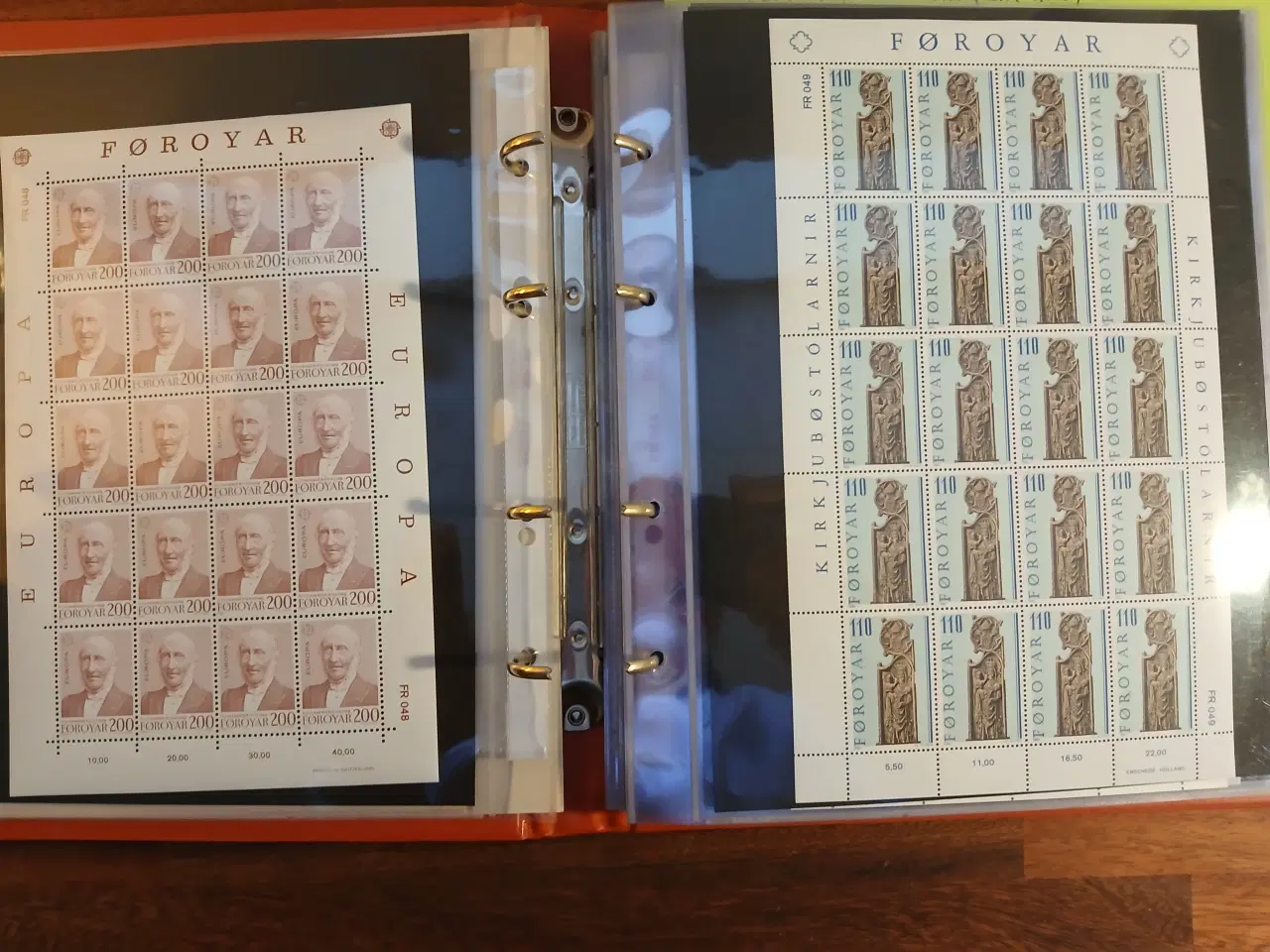Billede 2 - Færøske 42 helark(20) i arkmappe fra Leuchtturm me
