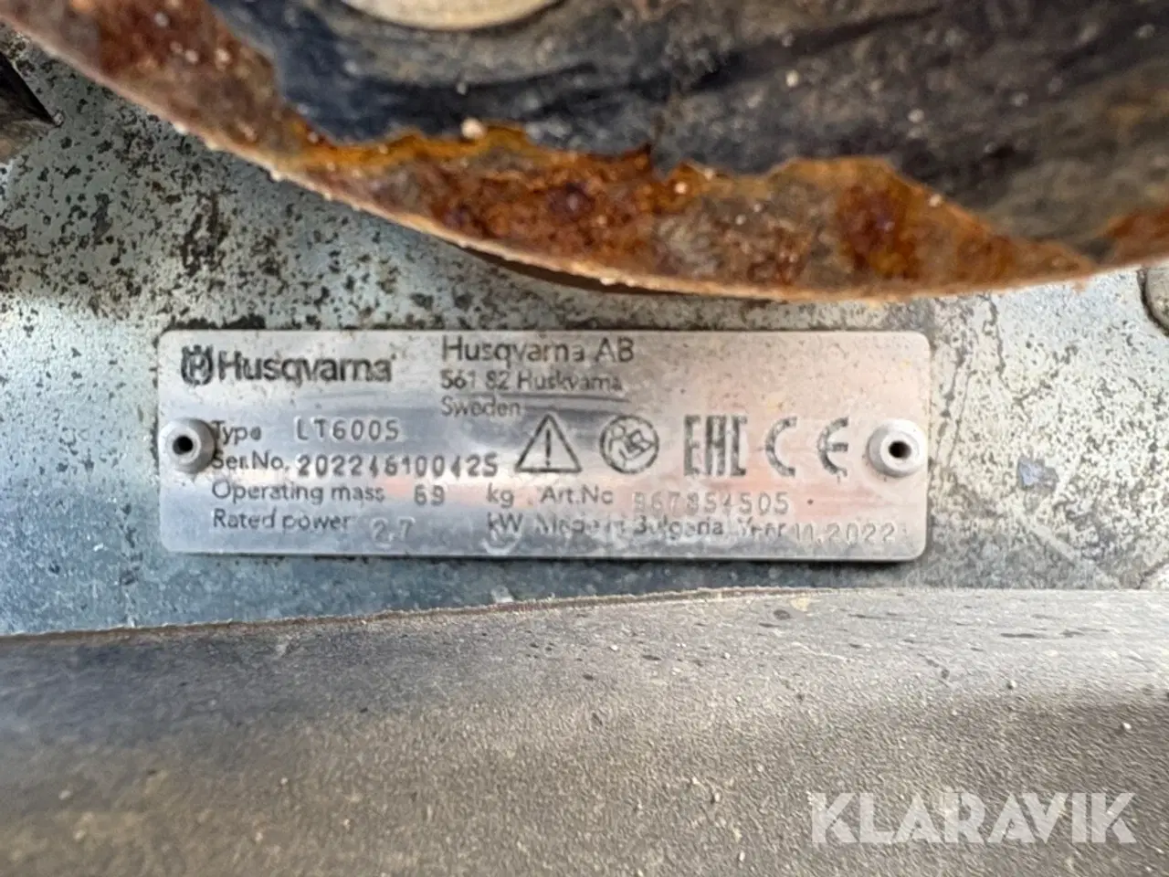 Billede 5 - Stamper / jordlop Husqvarna LT6005