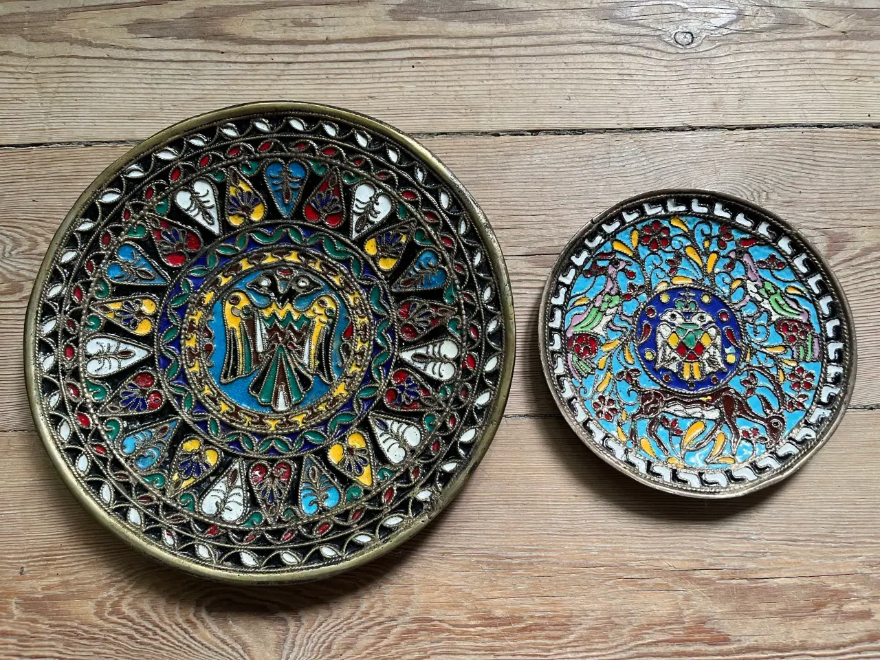 Billede 1 - Emalje dekoreret platter