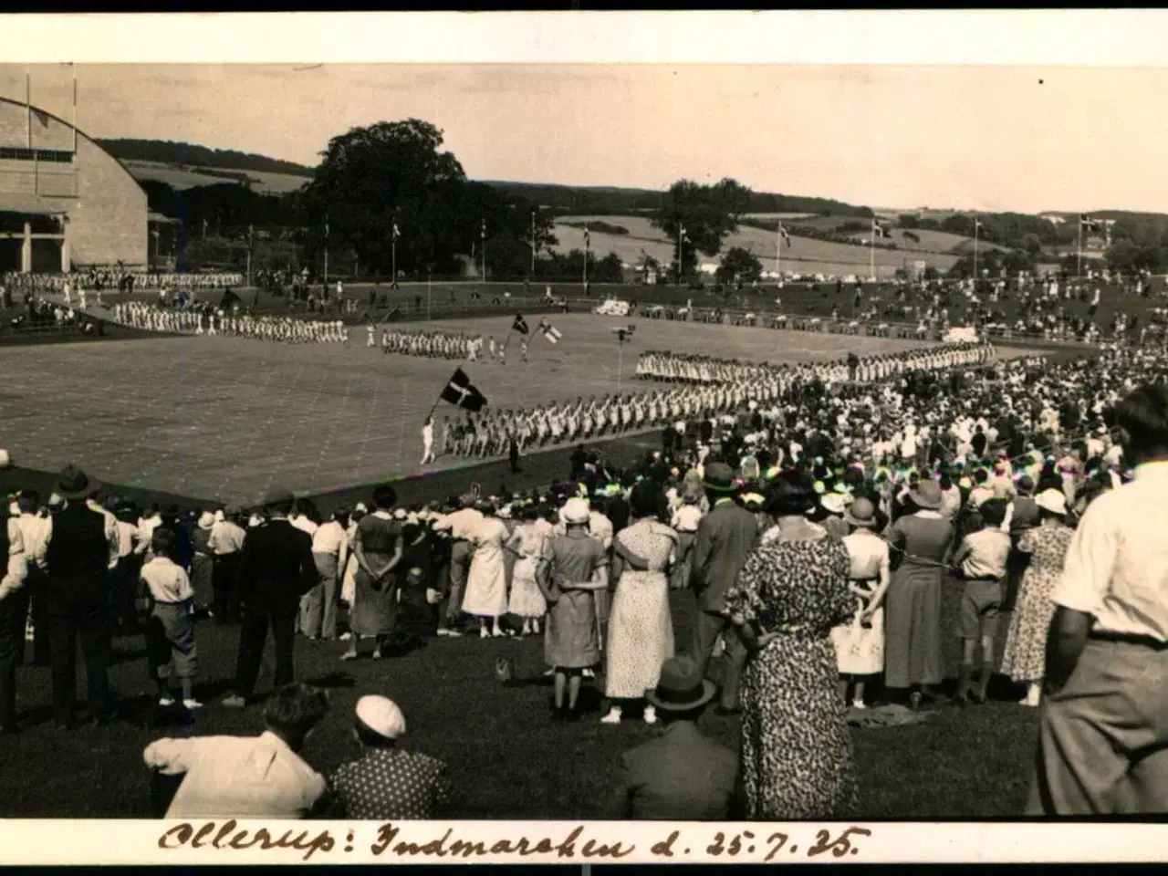 Billede 1 - Ollerup - Indmarchen d. 25 - 7 - 35 - Fotokort u/n - Brugt