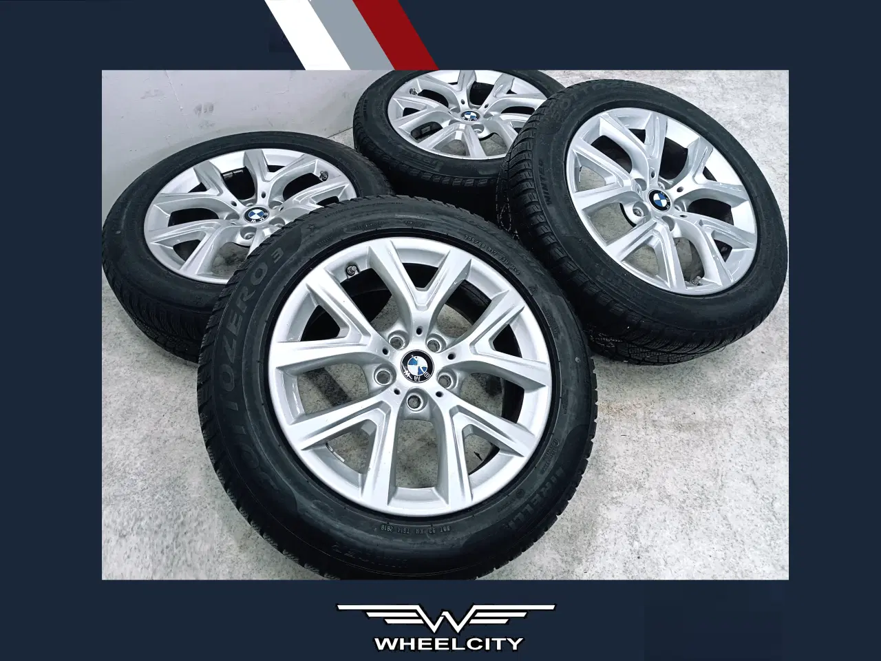 Billede 1 - 5x112 17" ET39 nav 66,6ø BMW vintersæt inkl.TPMS